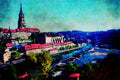 803008 Berne, Minster And River Aare, Switzerland A4 Limited Edition Watercolour Print