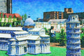 803020 Tivoli Miniature World, Italy A4 Limited Edition Watercolour Print