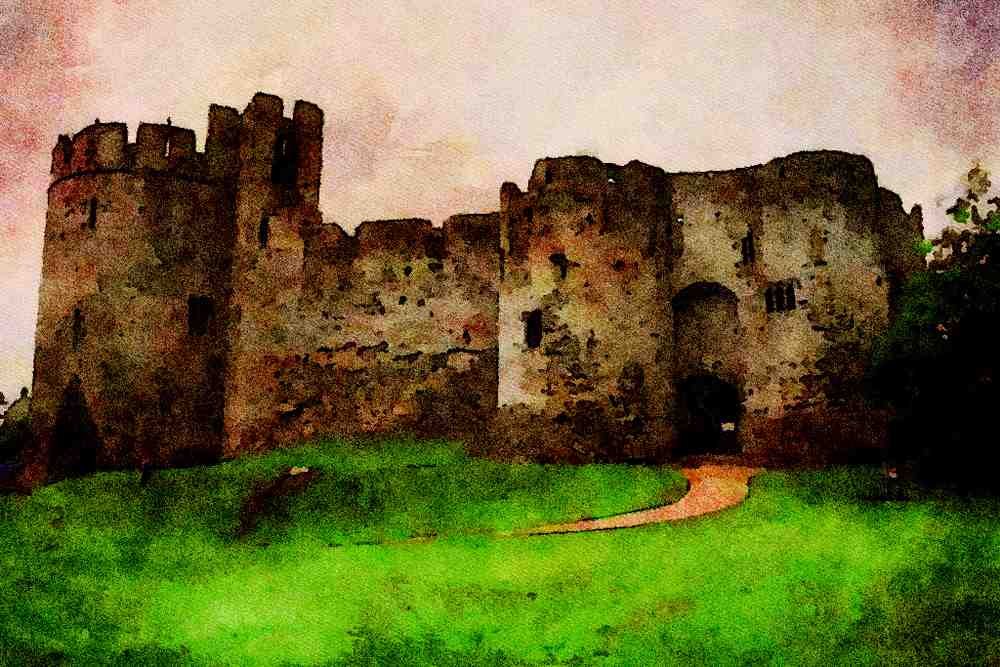 803029 English Castle A4 Limited Edition Watercolour Print