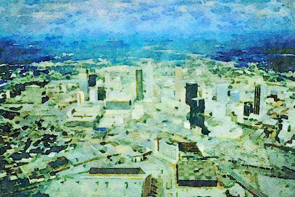 803035 Downtown Atlanta, Georgia, U.S.A. A4 Limited Edition Watercolour Print