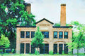 803038 Electricity, Edison's First Electrical Power Plant A4 Limited Edition Watercolour Print