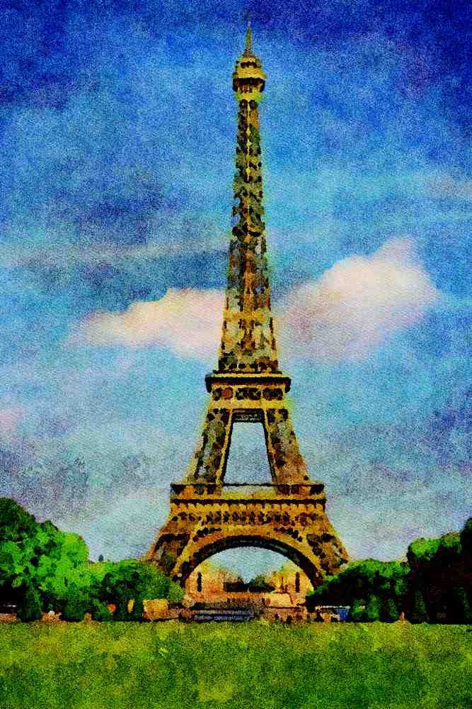 803042 Eiffel Tower, Paris, France A4 Limited Edition Watercolour Print