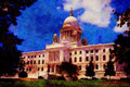 803047 State House, Providence, Rhode Island, U.S.A. A4 Limited Edition Watercolour Print