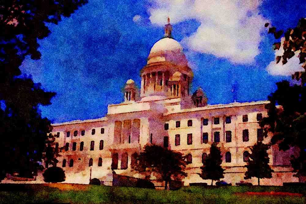 803047 State House, Providence, Rhode Island, U.S.A. A4 Limited Edition Watercolour Print