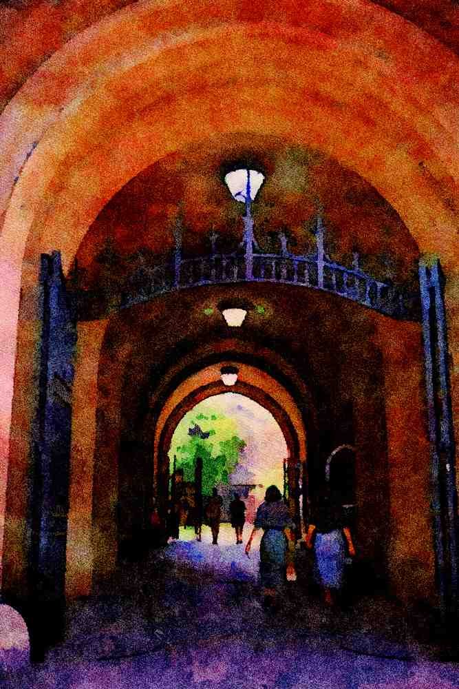 803055 Medieval Architecture, Cambridge University, England A4 Limited Edition Watercolour Print