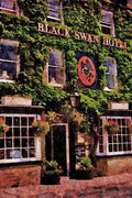 803056 The Black Swan Hotel, Leyburn, England A4 Limited Edition Watercolour Print
