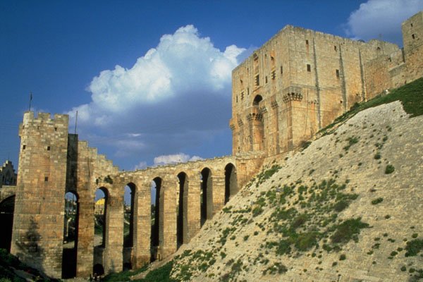 803060 Entrance Bridge And Moat, The Citadel, Aleppo, Syria A4 Photo Print