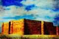 803061 Global View, Quasar Al Karaneh, Jordan A4 Limited Edition Watercolour Print