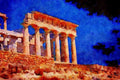 803065 Temple, Aegina, Greece A4 Limited Edition Watercolour Print