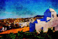 803067 Apollonia, Sifnos, Greece A4 Limited Edition Watercolour Print