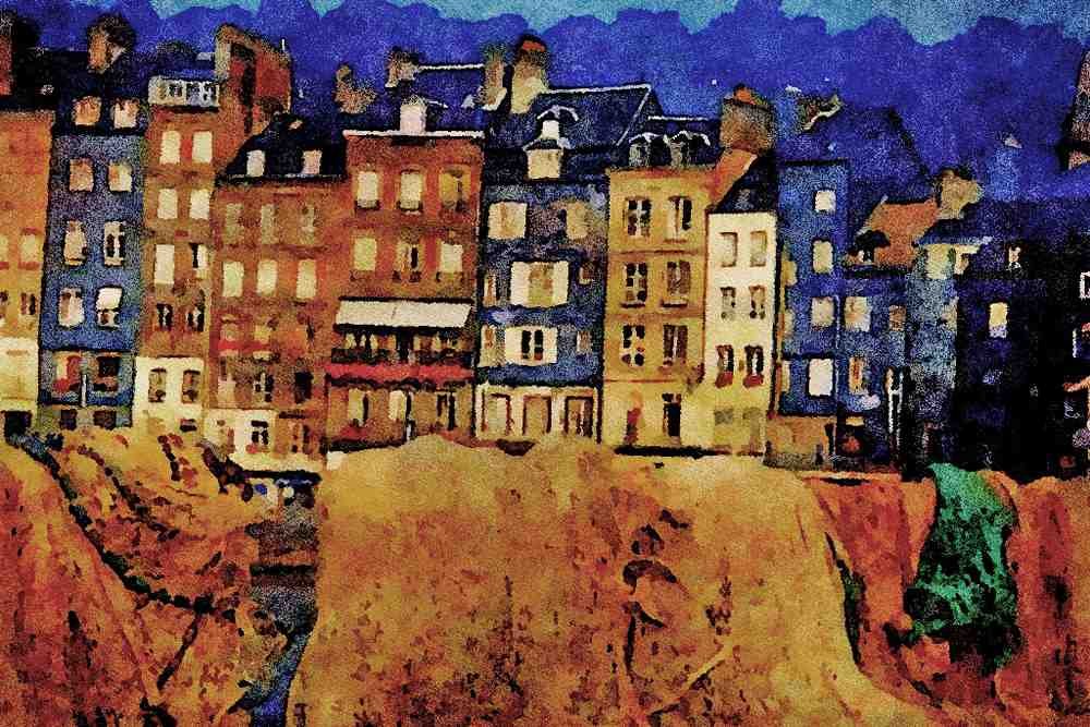803071 Honfleur, Normandy, France A4 Limited Edition Watercolour Print