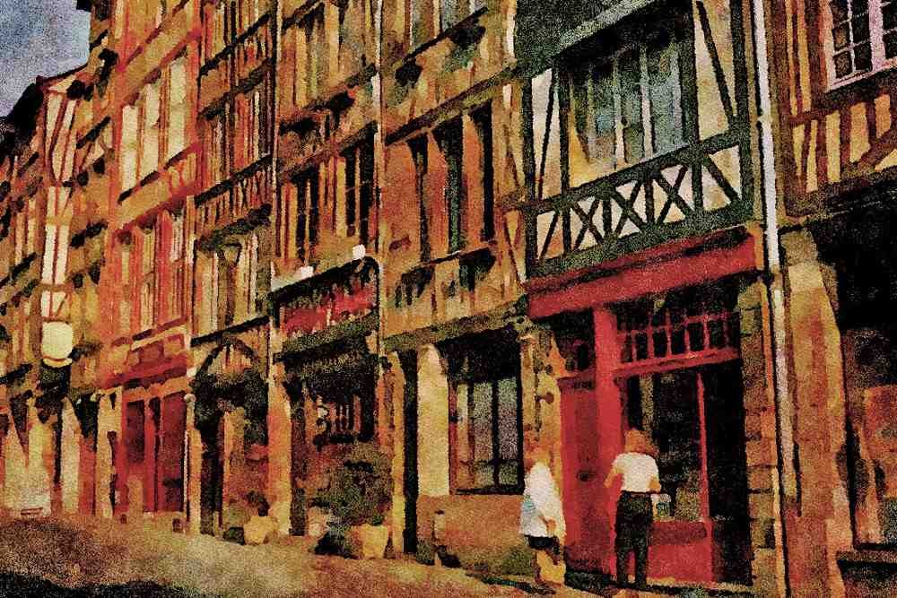 803074 Rouen, France A4 Limited Edition Watercolour Print