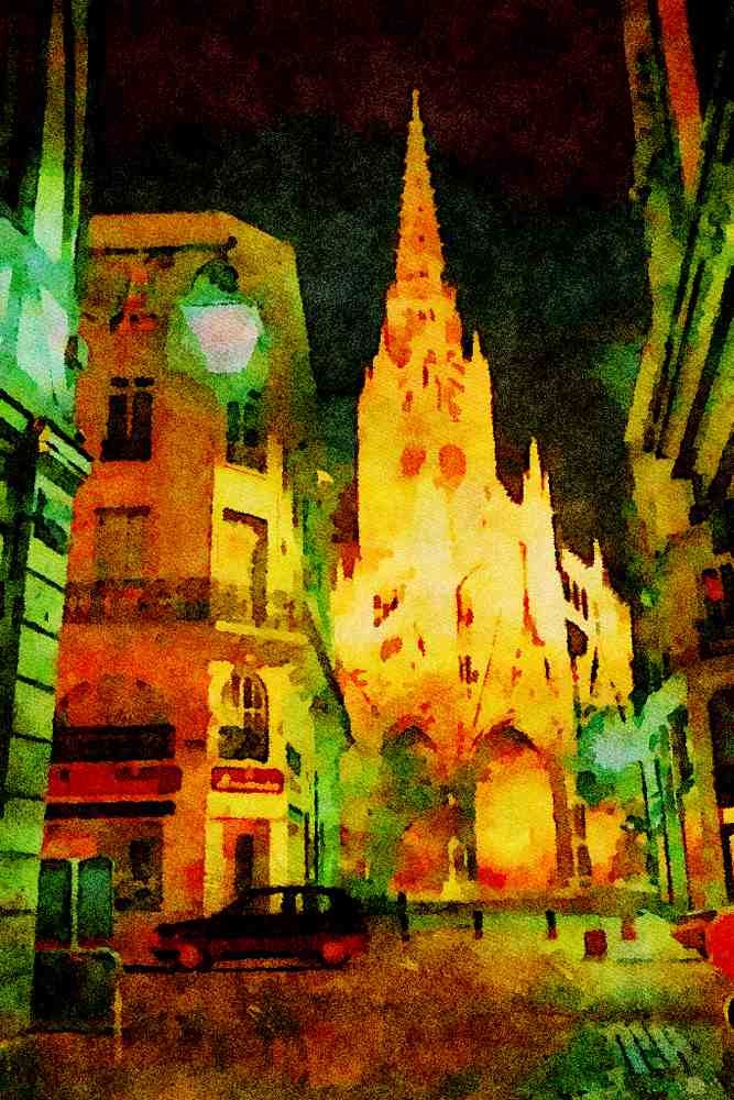 803076 Rouen, France A4 Limited Edition Watercolour Print