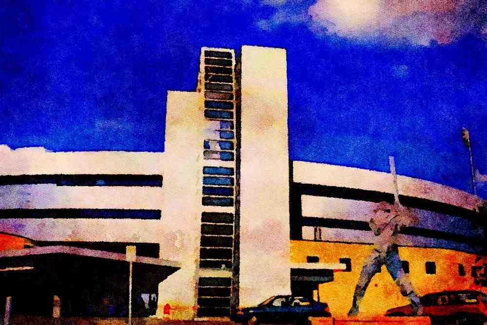 804006 Baseball Stadium, Ottawa, Ontario, Canada A4 Limited Edition Watercolour Print