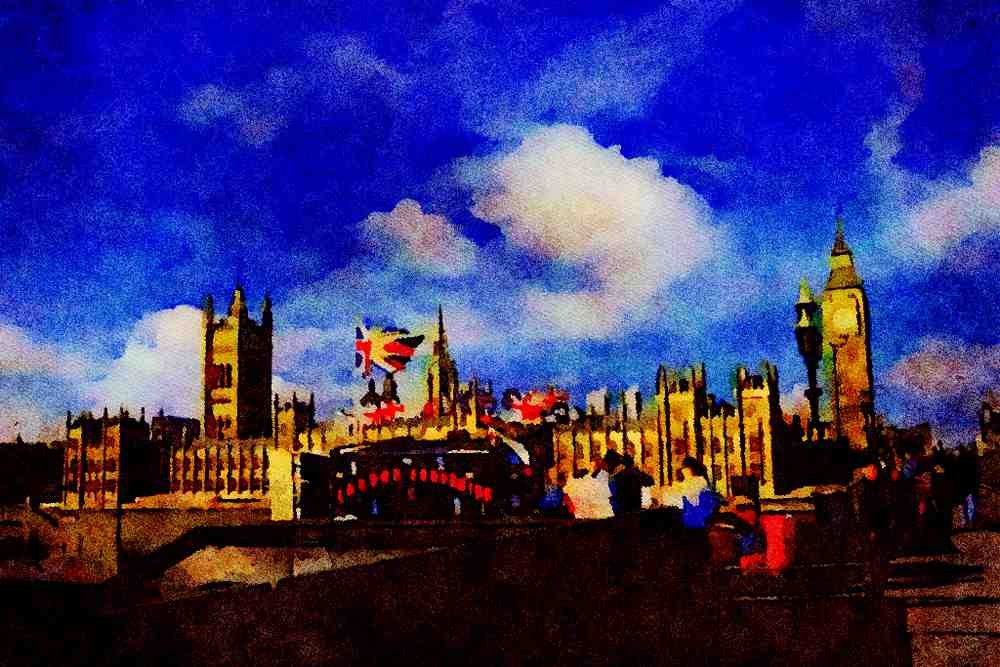 804011 London Souvenir Stall, England, U.K. A4 Limited Edition Watercolour Print