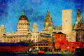 804013 Liverpool City Skyline, England, U.K. A4 Limited Edition Watercolour Print