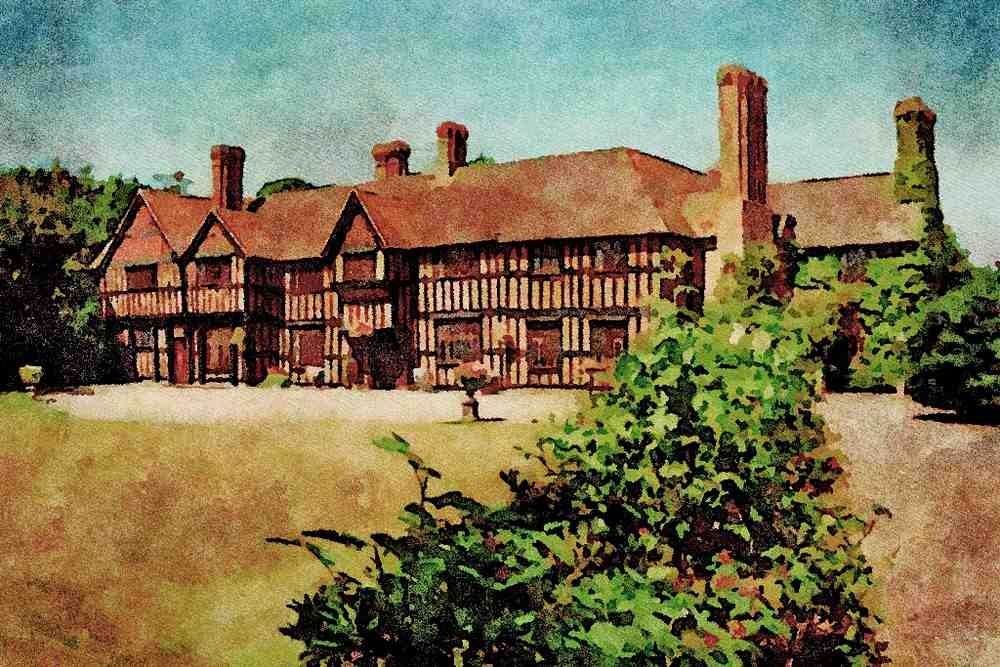 804015 Salwarpe Court, Droitwich, U.K. A4 Limited Edition Watercolour Print
