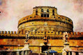 804025 Castel S. Angelo, Rome, Italy A4 Limited Edition Watercolour Print