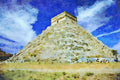 804031 El Castillo, Chichen Itza, Yucatan A4 Limited Edition Watercolour Print