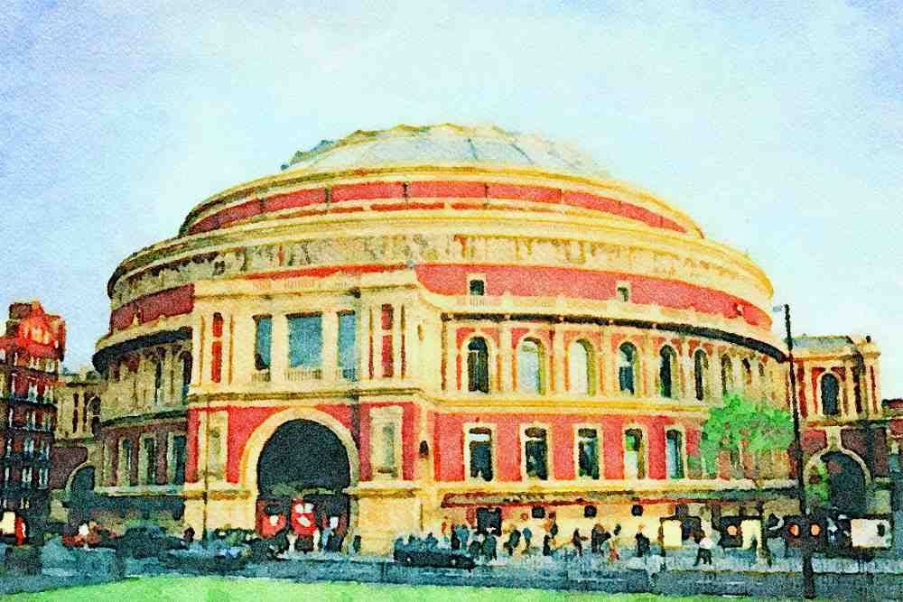 804034 Royal Albert Hall, London, England, U.K. A4 Limited Edition Watercolour Print