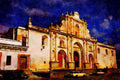 804036 Colonial Architecture, Antigua A4 Limited Edition Watercolour Print