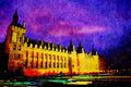 804037 The _Conciergerie_ By Night, Paris, France A4 Limited Edition Watercolour Print