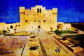 804043 Alexandria Fort, Egypt A4 Limited Edition Watercolour Print