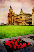 804053 Liver Building, Liverpool, England, U.K. A4 Limited Edition Watercolour Print