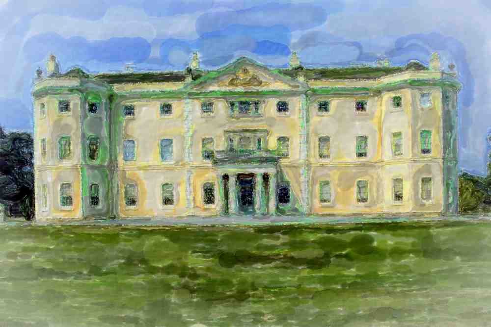 804060 Saltram House, Devon, England, U.K. A4 Limited Edition Watercolour Print