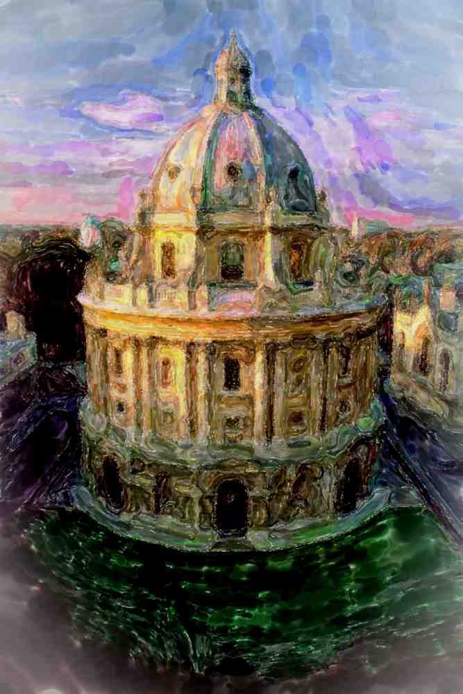 804061 Bodleian Library, Oxford, U.K. A4 Limited Edition Watercolour Print