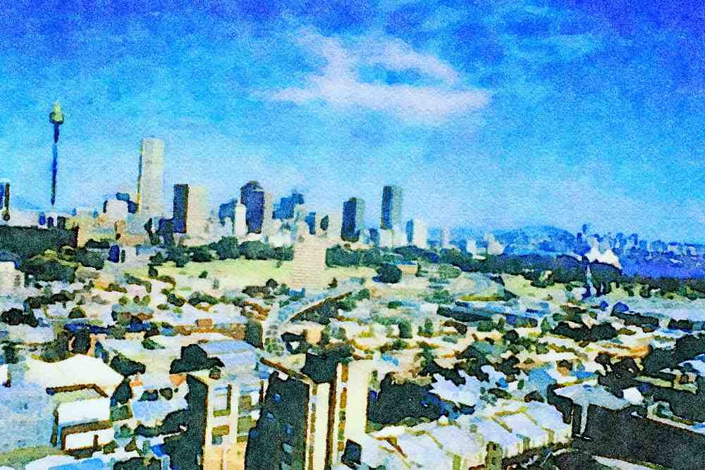 804065 Sydney, New South Wales, Australia A4 Limited Edition Watercolour Print