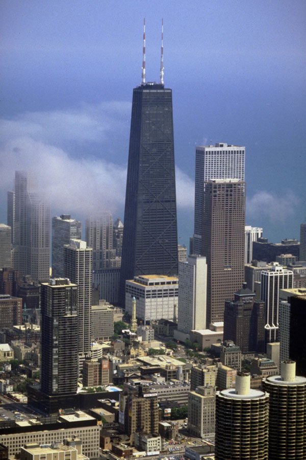 804068 Buildings, View From Top Of Sears Tower, Chicago, U.S.A. A4 Photo Print
