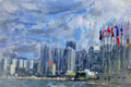804073 Hong Kong Skyline A4 Limited Edition Watercolour Print