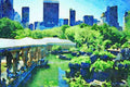 804074 The Zoo In Central Park, New York, U.S.A. A4 Limited Edition Watercolour Print