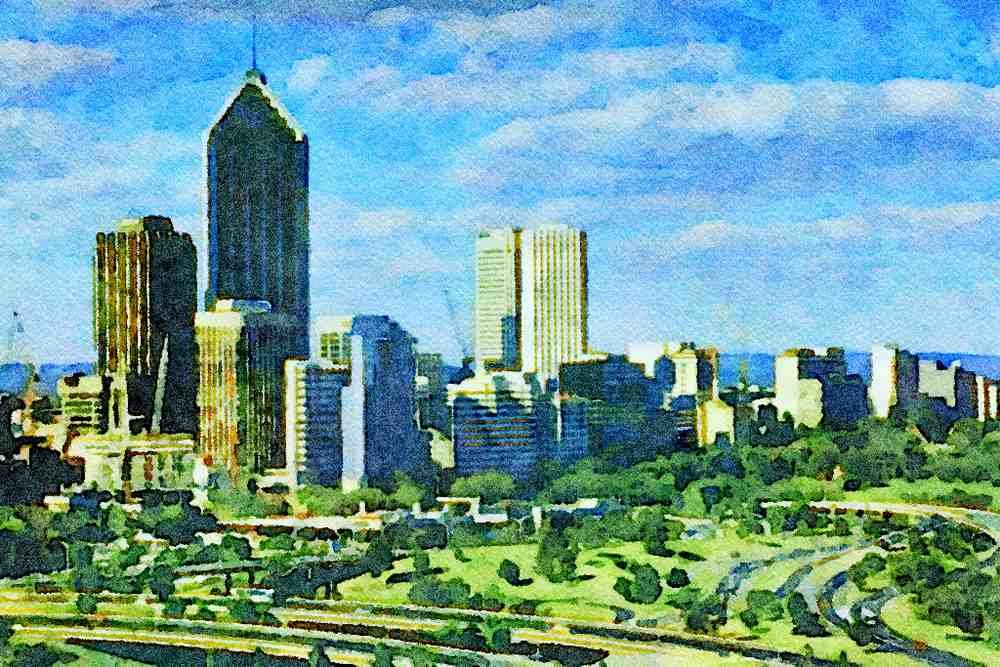 804076 Perth, West Australia A4 Limited Edition Watercolour Print