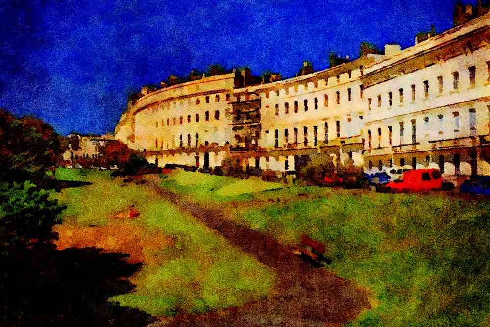 804082 Regency Architecture, Brighton, England, U.K. A4 Limited Edition Watercolour Print