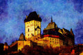 804084 Castle Karlstein, Czech Republic A4 Limited Edition Watercolour Print