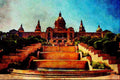 804089 Barcelona Art Museum, Spain A4 Limited Edition Watercolour Print