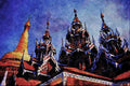 804091 Shwezegon Pagoda, Pagan, Myanmar A4 Limited Edition Watercolour Print