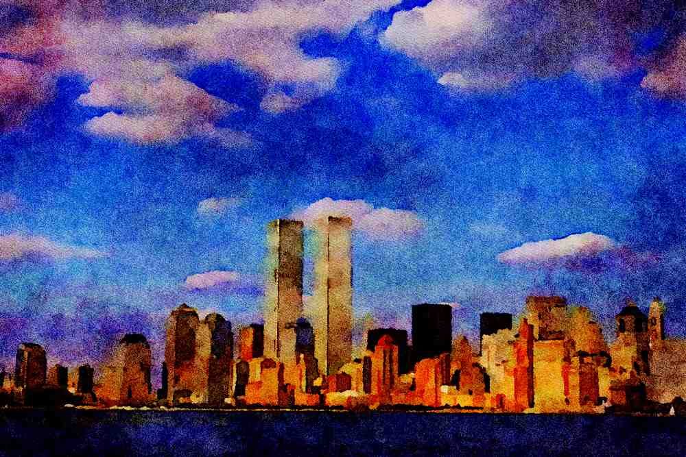 804096 New York Skyline, U.S.A. A4 Limited Edition Watercolour Print