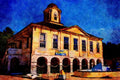 805002 Town Hall, Lucea, Jamaica A4 Limited Edition Watercolour Print
