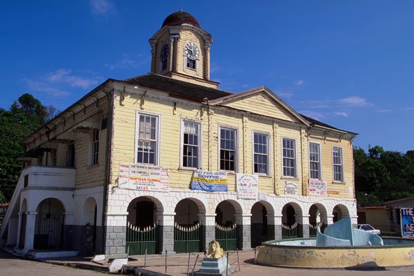 805002 Town Hall, Lucea, Jamaica A4 Photo Print