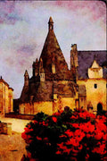 805007 Fonteurand L'Abbaye Romanesque Kitchen Wing, France A4 Limited Edition Watercolour Print