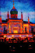 805018 Tivoli Gardens In Copenhagen, Denmark A4 Limited Edition Watercolour Print