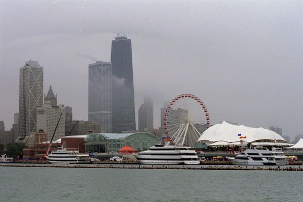 805019 Chicago Skyline, Illinois, U.S.A. A4 Photo Print