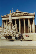 805023 Front View Of The Vienna Parliament, Austria A4 Photo Print