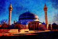 805029 King Abdullah Mosque, Amman Hashemite, Jordan A4 Limited Edition Watercolour Print