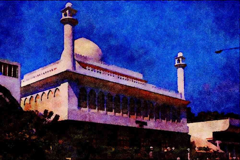 805042 Nathan Road, Kowloon Mosque, Kowloon, Hong Kong A4 Limited Edition Watercolour Print