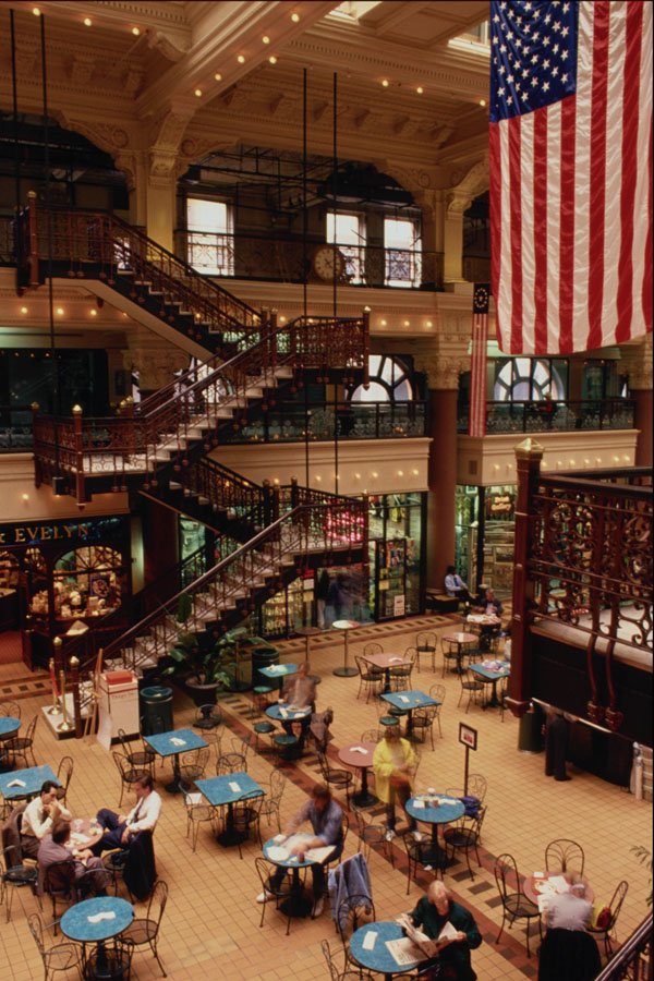 805047 Fancy Staircase In Bourse Building, Philadelphia, Pennsylvania, U.S.A. A4 Photo Print