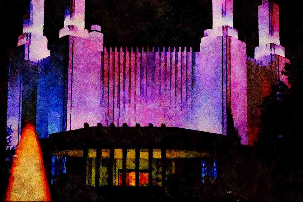 805049 Latter Day Saints Temple In Washington, D.C., U.S.A. A4 Limited Edition Watercolour Print